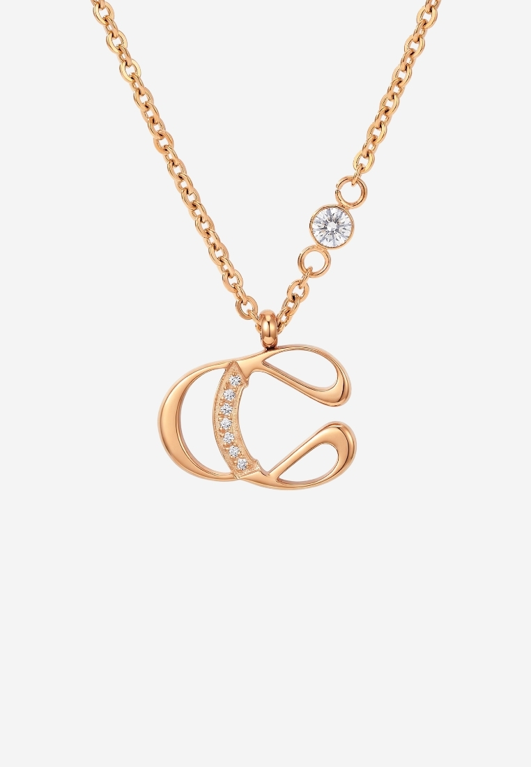 CELOVIS Unbreakable You Cubic Zirconia Necklace in Rose Gold