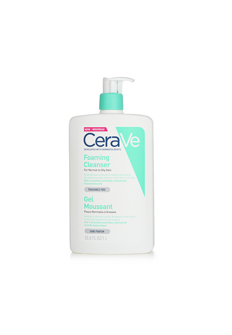 CeraVe CERAVE - Foaming Cleanser For Normal to Oily Skin (With Pump) 1000ml/33.8oz..