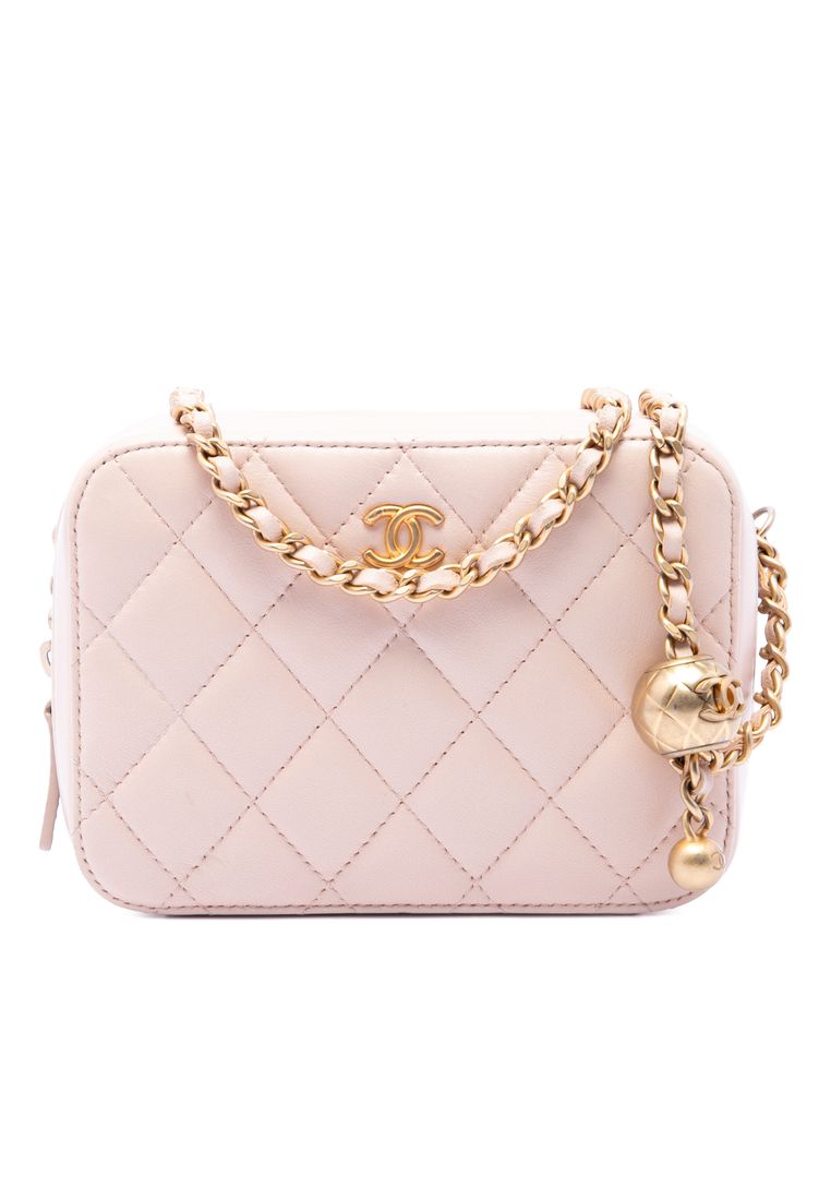 Chanel Pre-Loved Chanel Cc Quilted Lambskin Pearl Crush Camera Bag