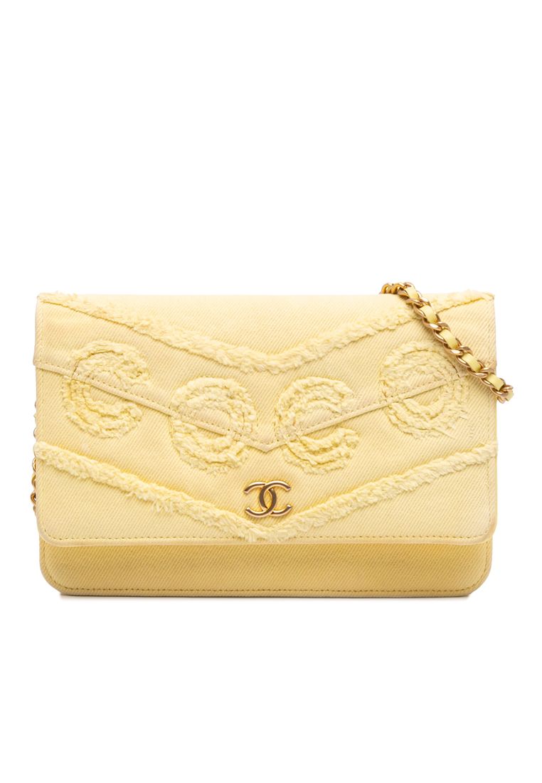 Chanel Pre-Loved Chanel Denim Fringe Coco Wallet On Chain