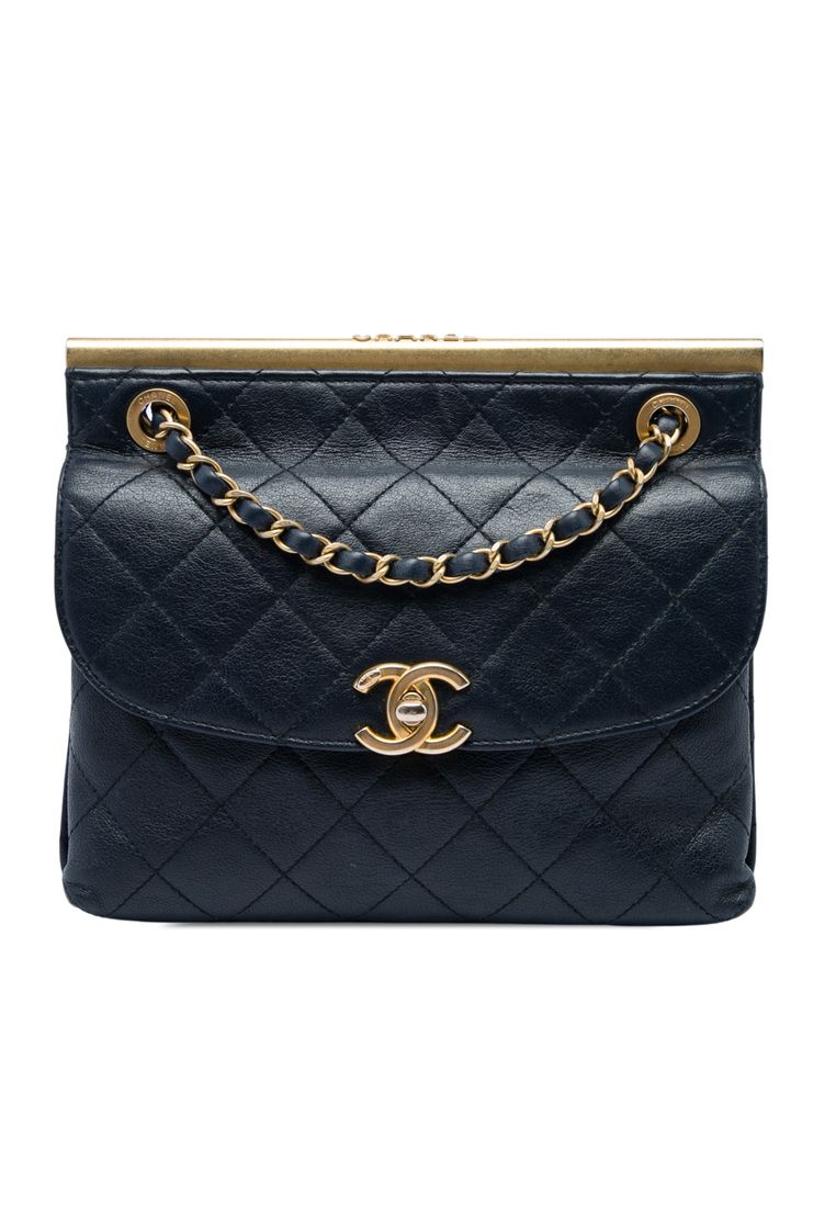Chanel Pre-Loved Chanel Cc Bicolor Quilted Calfskin Double Sided Flap