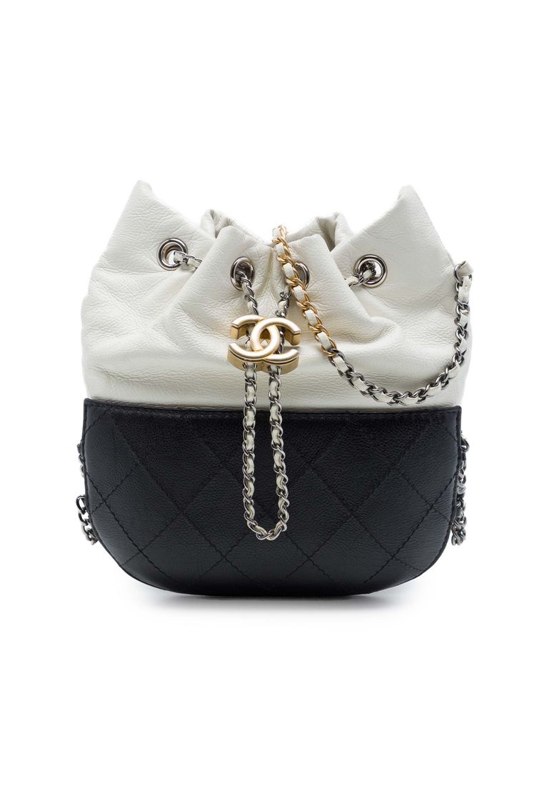Chanel Pre-Loved Chanel Small Bicolor Quilted Calfskin Gabrielle Bucket Bag