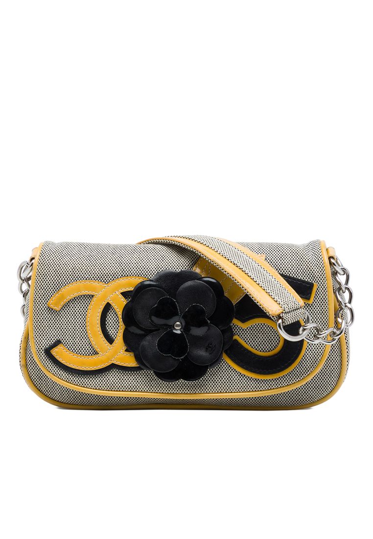 Chanel Pre-Loved Chanel Canvas Cc Camellia No. 5 Shoulder Bag