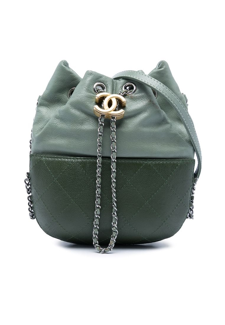 Chanel Pre-Loved Chanel Small Bicolor Quilted Calfskin Gabrielle Bucket Bag
