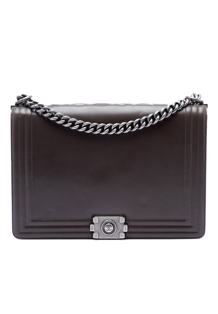 Chanel Pre-Loved Chanel Large Glazed Calfskin Boy Flap
