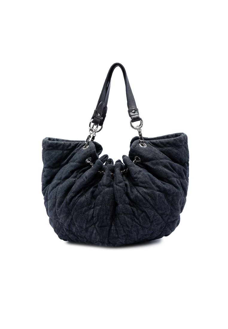 CHANEL Pre-Loved Chanel Quilted Denim Stretch Spirit Cabas Tote