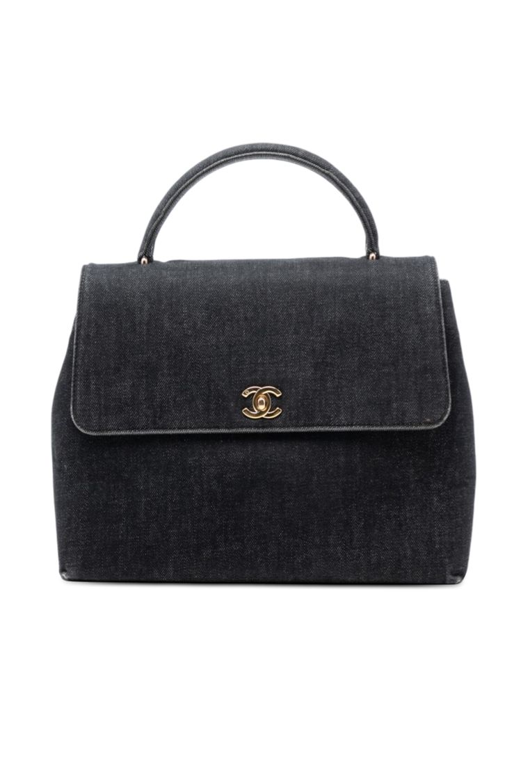 Chanel Pre-Loved Chanel Cc Denim Kelly Top Handle Bag