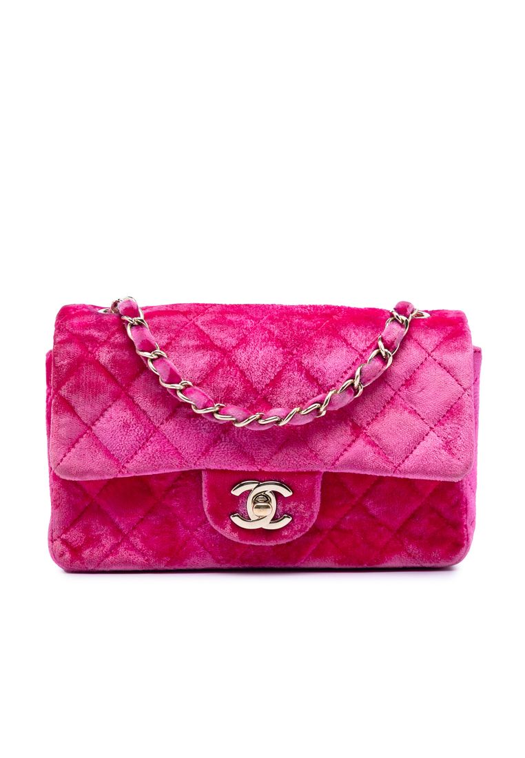 Chanel Pre-Loved Chanel Mini Rectangular Classic Velvet Single Flap