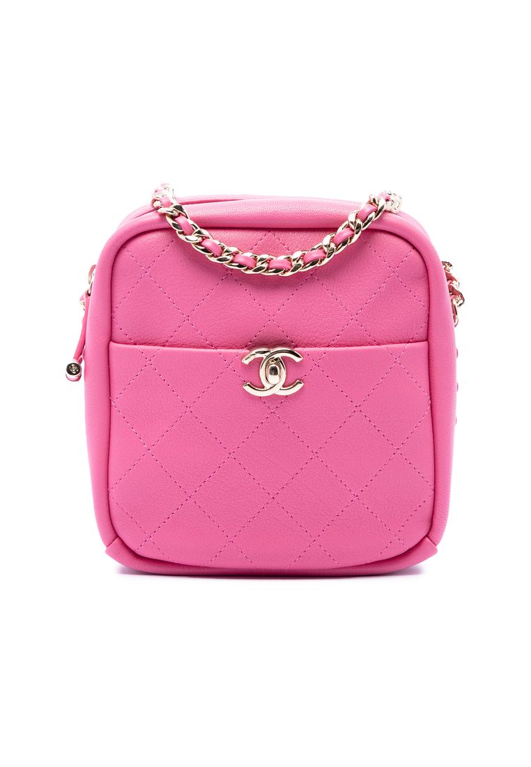 Chanel Pre-Loved Chanel Stitched Goatskin Casual Trip North South Camera Case