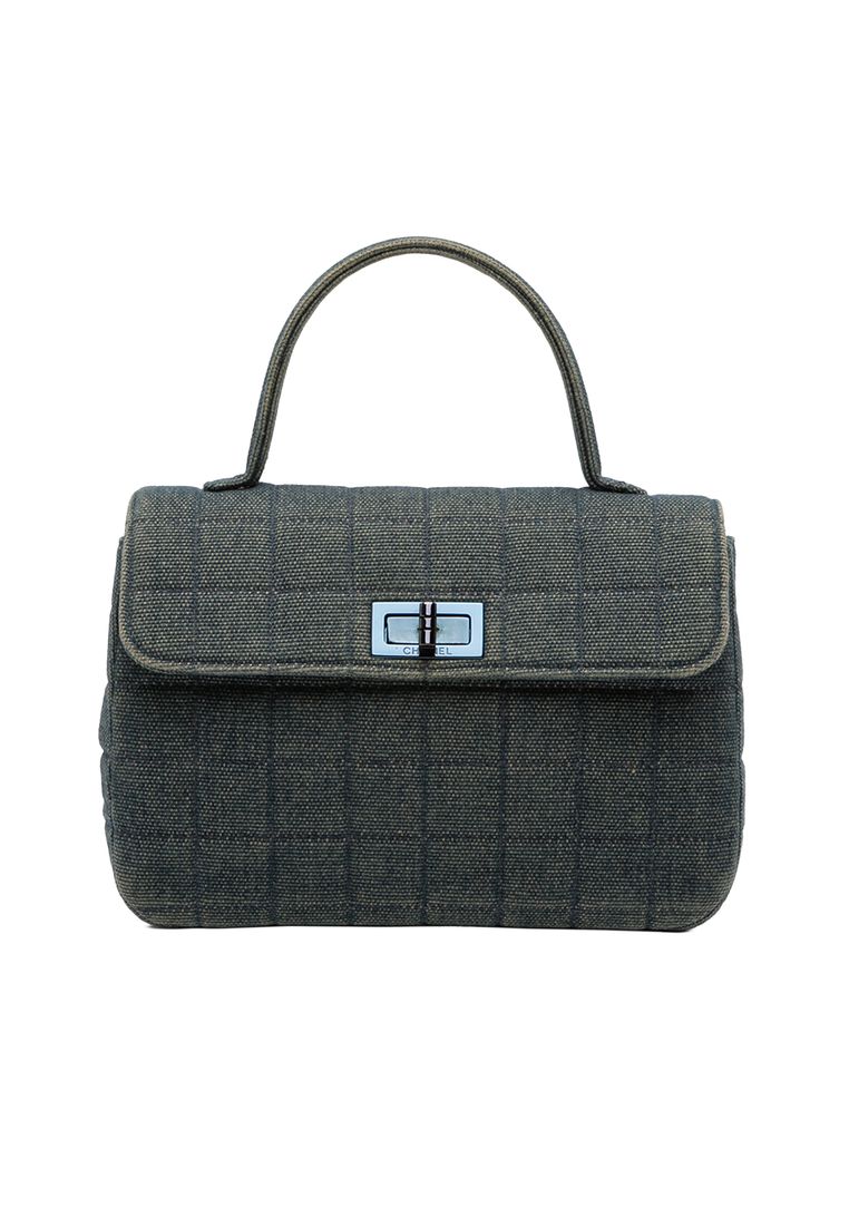 Chanel Pre-Loved Chanel Reissue 2.55 Chocolate Bar Denim Top Handle Flap