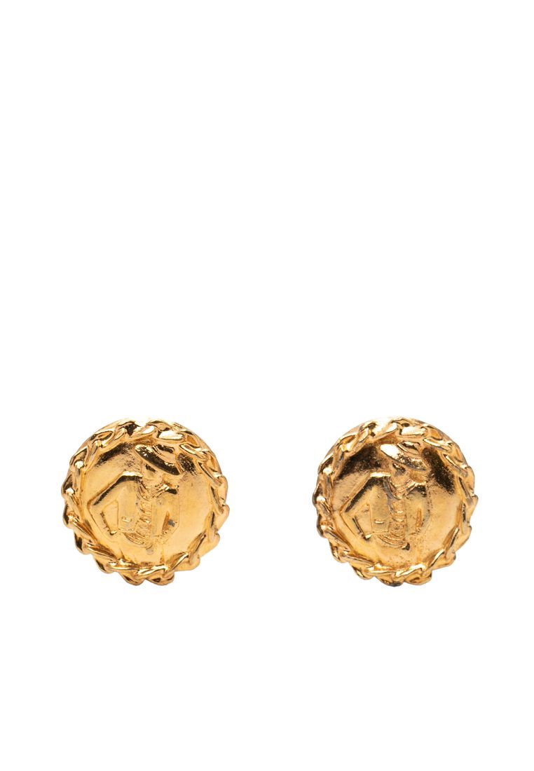 Chanel Pre-Loved Chanel Gold Plated Mademoiselle Clip On Earrings