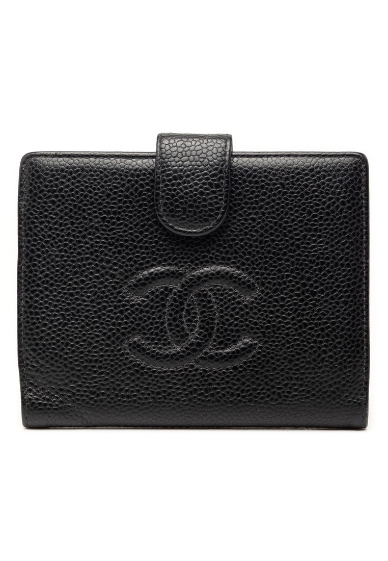 Chanel Pre-Loved Chanel Cc Caviar French Wallet
