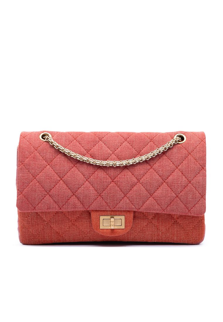 Chanel Pre-Loved Chanel Tricolor Quilted Denim Reissue 2.55 Double Flap 227