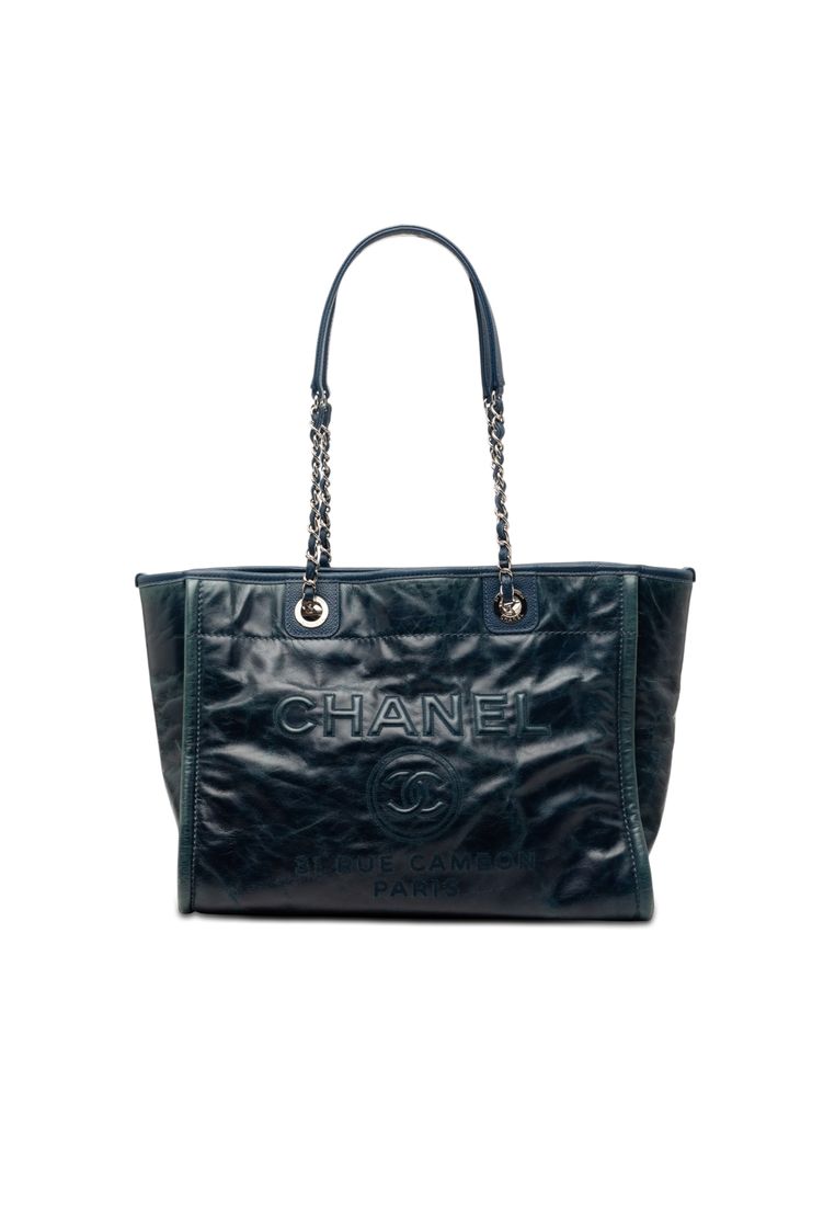 Chanel Pre-Loved Chanel Small Glazed Calfskin Deauville Tote