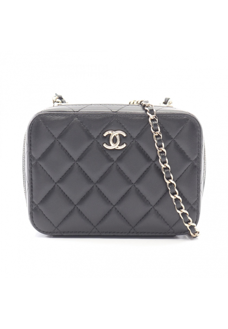 Chanel Pre-Loved Chanel Trendy CC mini chain shoulder bag lambskin black gold hardware