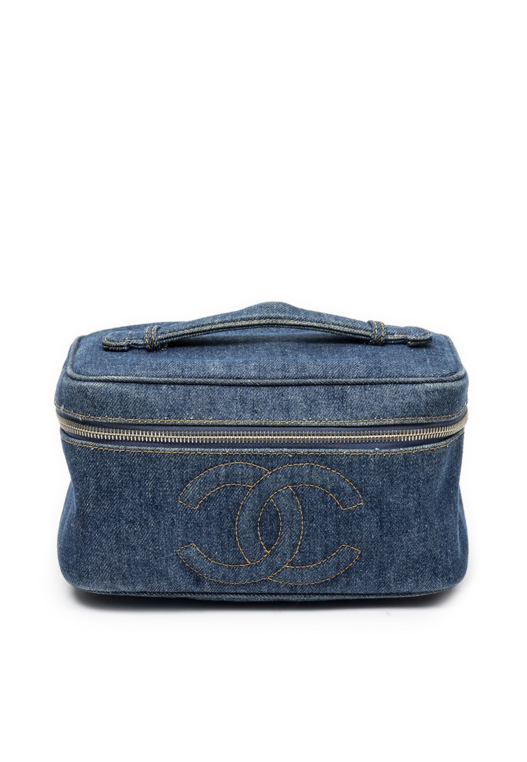Chanel Pre-Loved Rare CC Denim Vanity Case