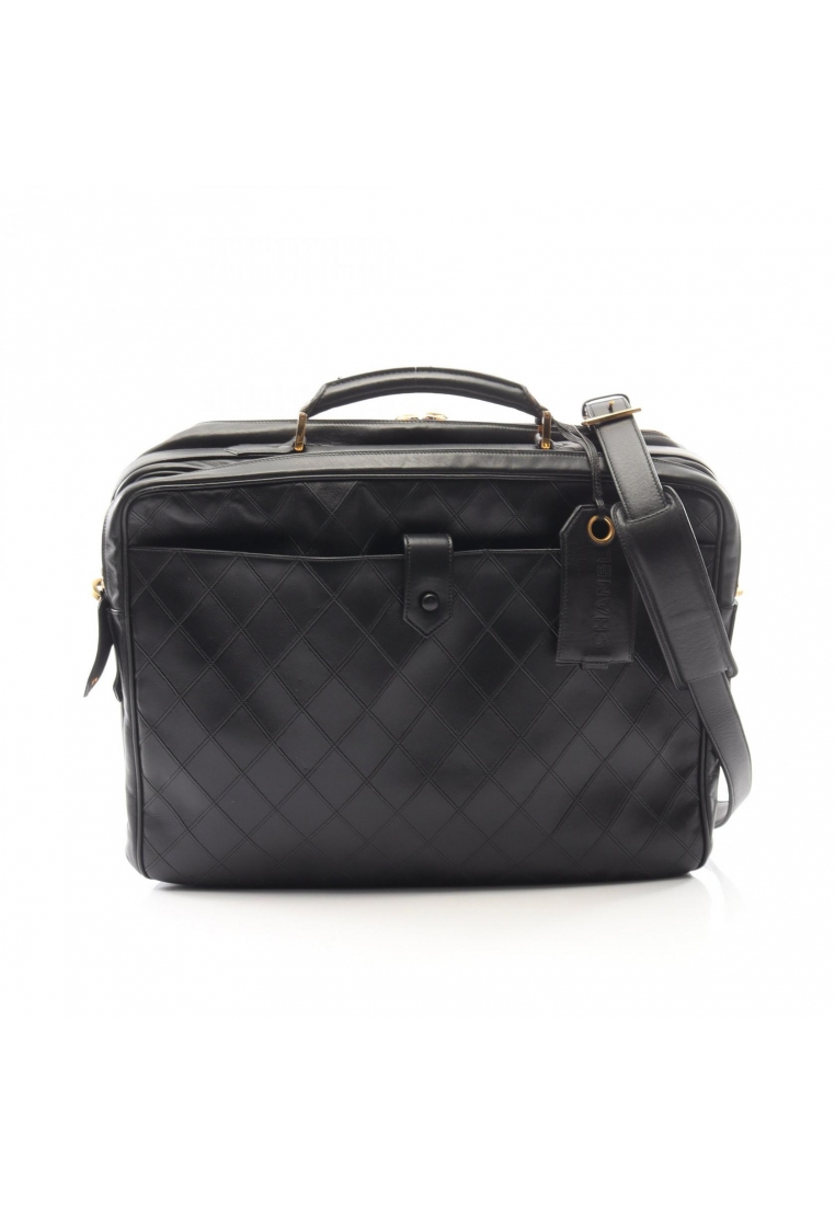 Chanel Pre-Loved Chanel Bicolore Business bag 2WAY Business bag lambskin black gold hardware vintage