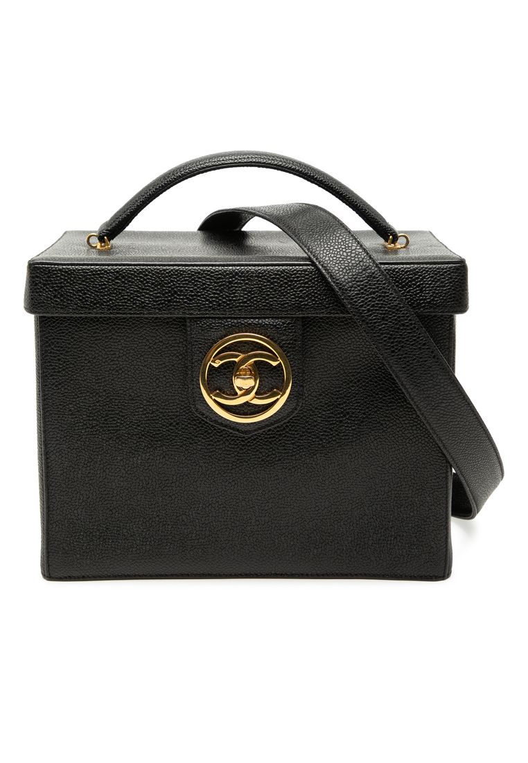 Chanel Pre-Loved Chanel Cc Caviar Vanity Box Case
