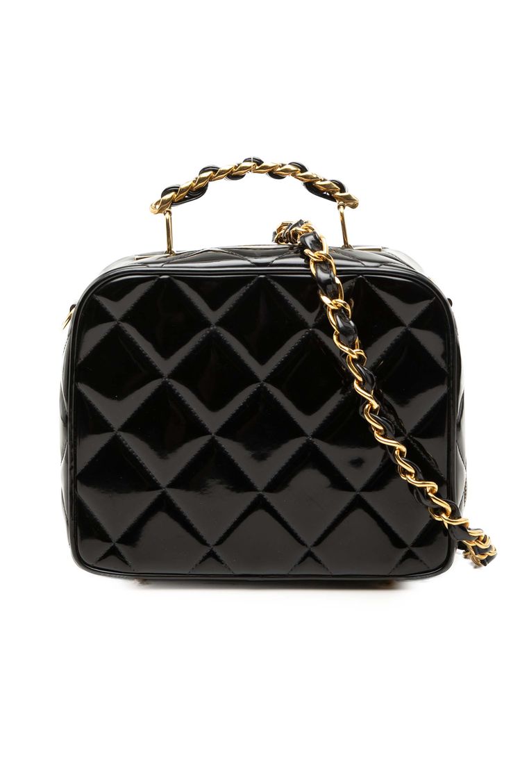 Chanel Pre-Loved Chanel Quilted Patent Vanity Case