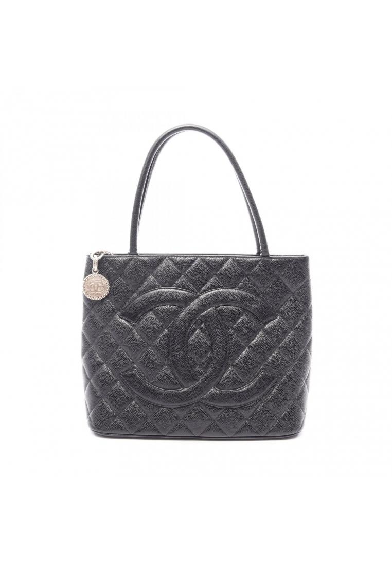 CHANEL Pre-Loved Chanel reissue tote Handbag tote bag Caviar skin black silver hardware