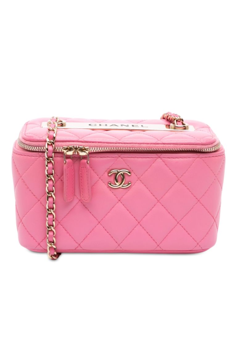 Chanel Pre-Loved Chanel Small Quilted Lambskin Trendy Cc Vanity Case With Chain