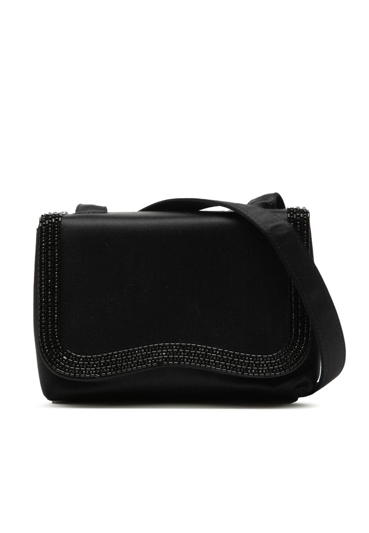 CHANEL Pre-Loved Chanel Mini Satin Beaded Flap Crossbody
