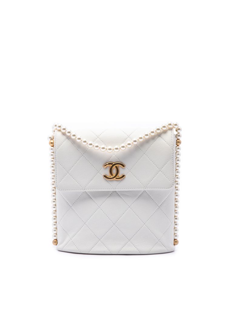 Chanel Pre-Loved Chanel Small Quilted Calfskin About Pearls Hobo