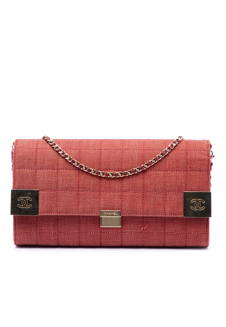 CHANEL Pre-Loved Chanel Cc Choco Bar Denim Chain Flap