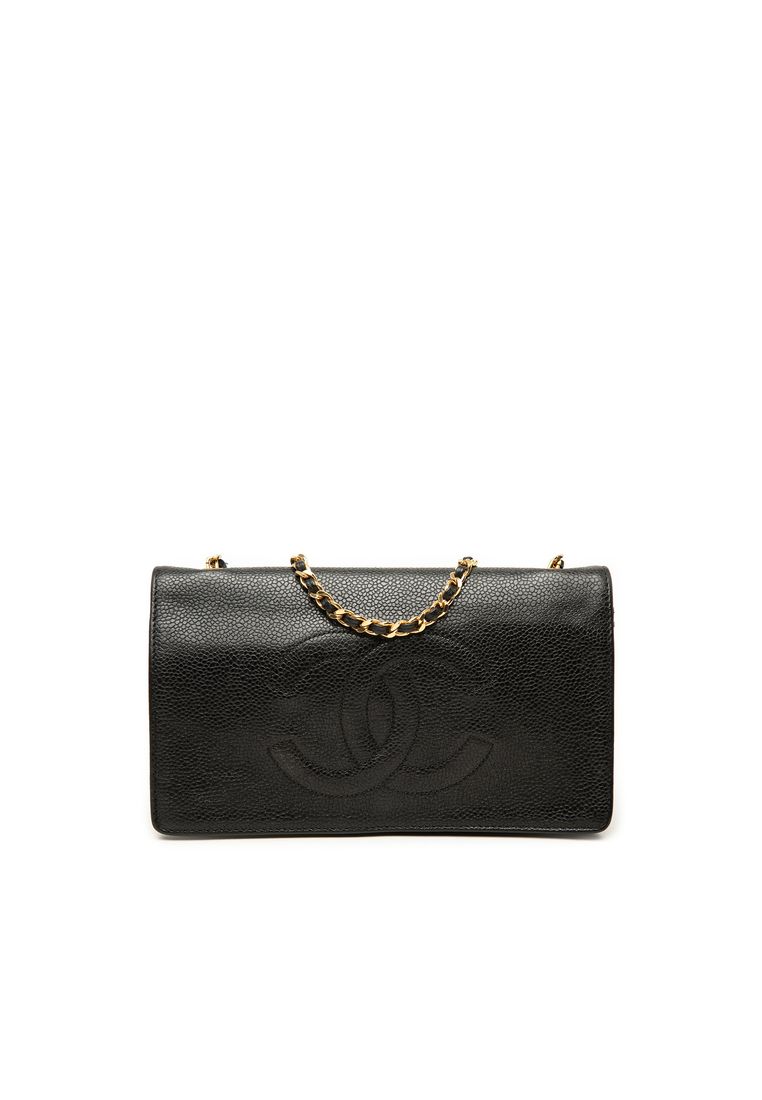 Chanel Pre-Loved Chanel Cc Caviar Wallet On Chain