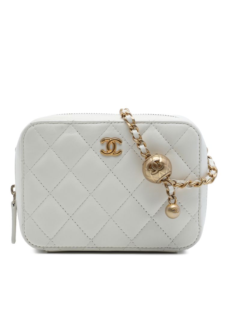 Chanel Pre-Loved Chanel Cc Quilted Lambskin Pearl Crush Camera Bag