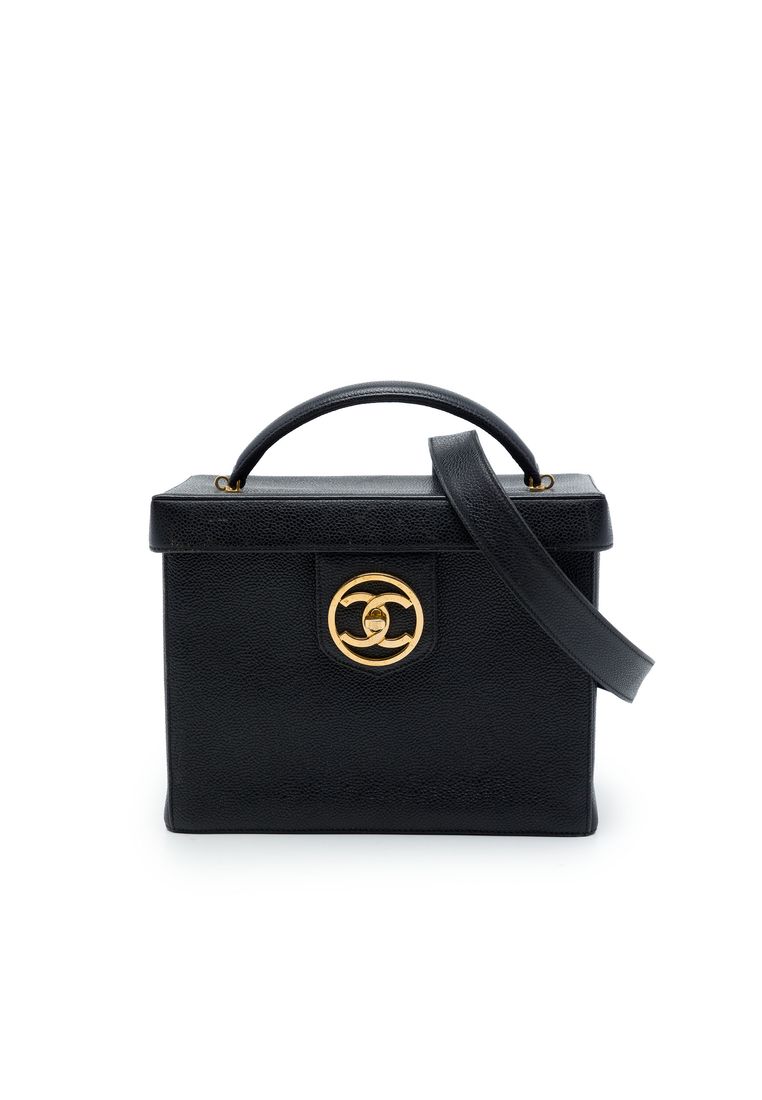 Chanel Pre-Loved Chanel Cc Caviar Vanity Box Case