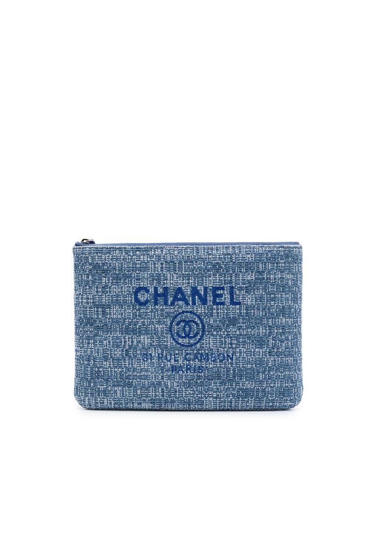 CHANEL Pre-Loved Chanel Medium Tweed Deauville O Case Clutch