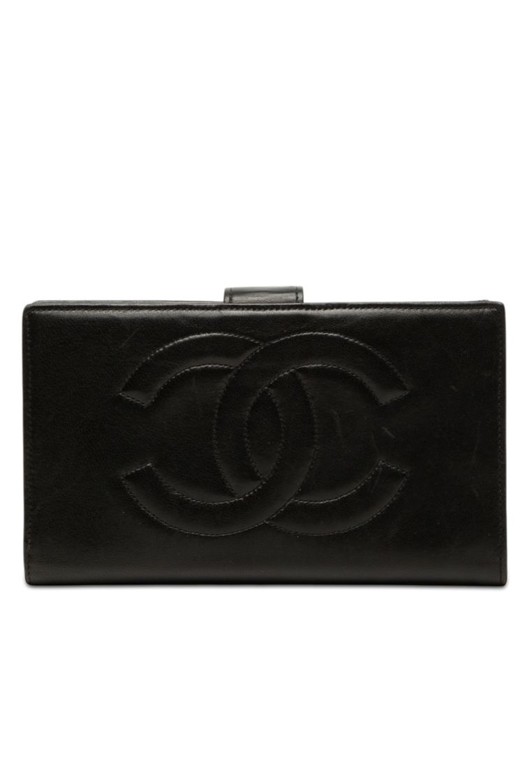CHANEL Pre-Loved Chanel Cc Lambskin Bifold Long Wallet