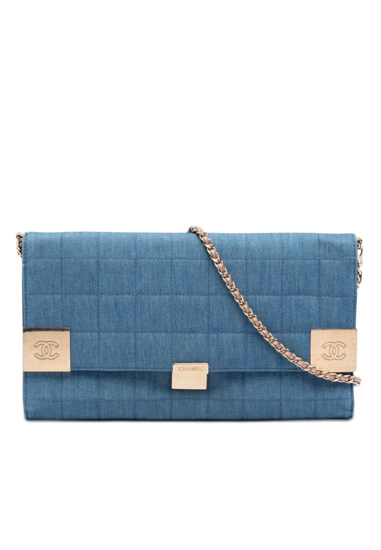 CHANEL Pre-Loved Chanel Cc Chocolate Bar Denim Flap