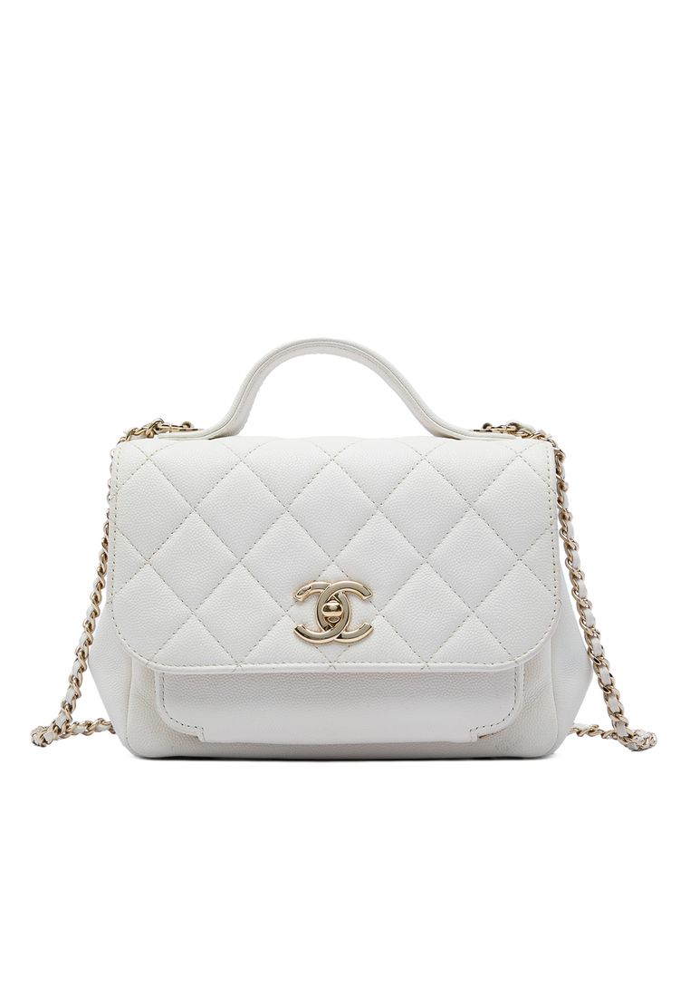 CHANEL Pre-Loved Chanel Small Quilted Caviar Business Affinity Top Handle Flap