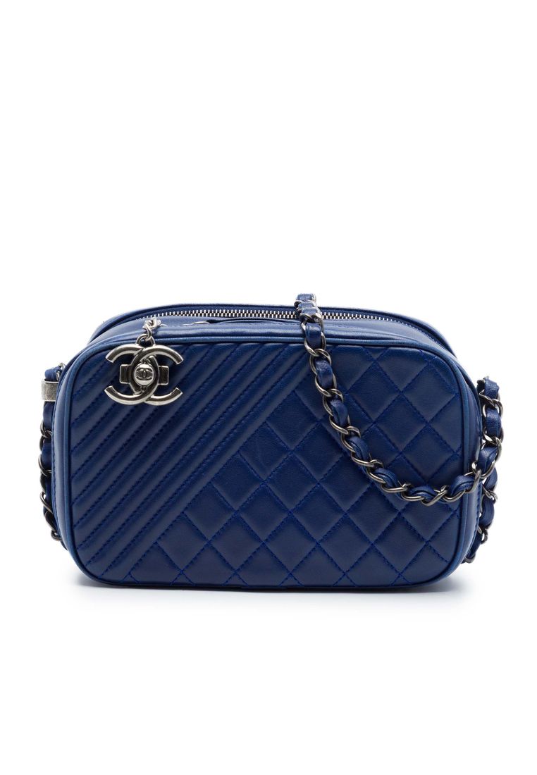 CHANEL Pre-Loved Chanel Small Quilted Lambskin Coco Boy Camera Bag