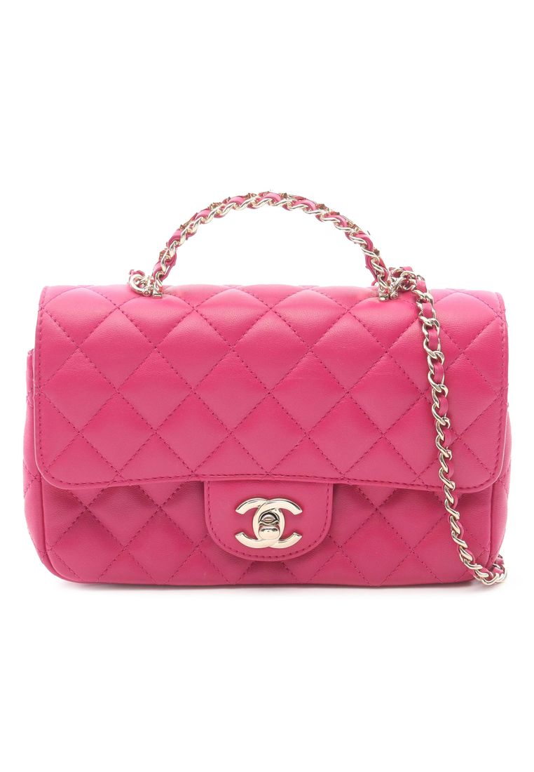 CHANEL Pre-Loved Chanel Mini Quilted Lambskin Rectangle Flap
