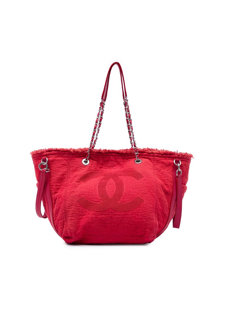 Chanel Pre-Loved Chanel Cc Fringe Canvas Tote