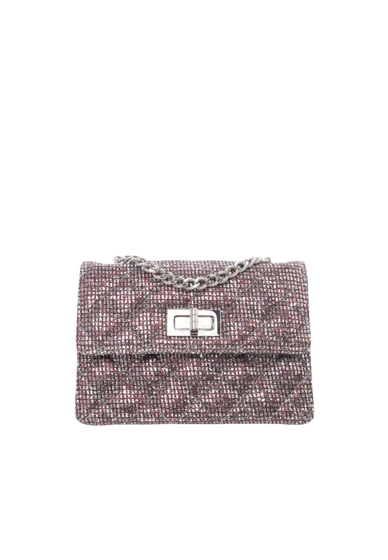 Chanel Pre-Loved Chanel Mini Glitter Canvas Reissue 2.55 Flap