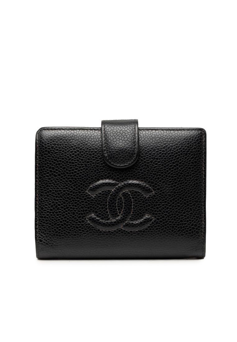 CHANEL Pre-Loved Chanel Cc Caviar Bifold Wallet