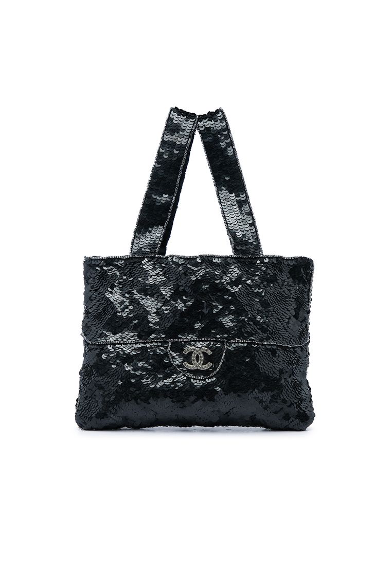 Chanel Pre-Loved Chanel Mini Sequins Trompe L Oeil Evening Tote