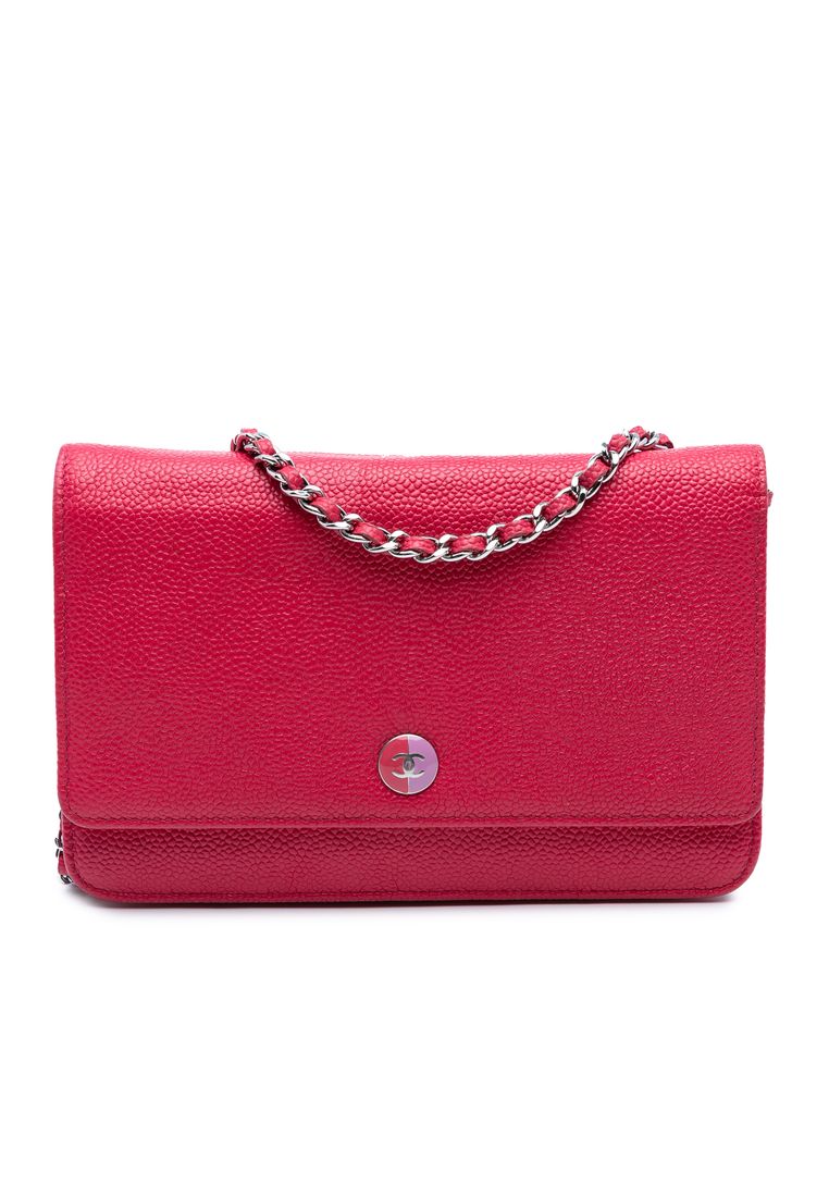 Chanel Pre-Loved Chanel Caviar Bicolor Cc Wallet On Chain