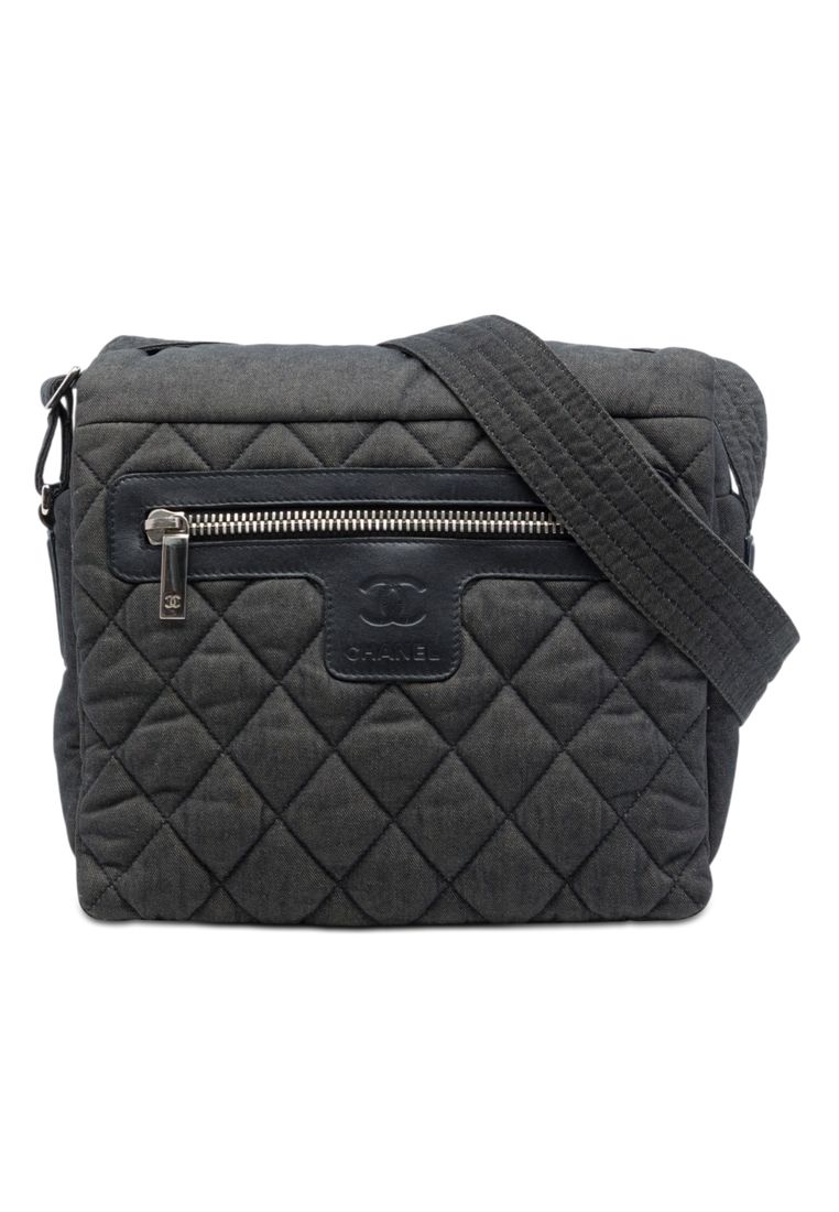 CHANEL Pre-Loved Chanel Small Quilted Denim Coco Cocoon Messenger Bag