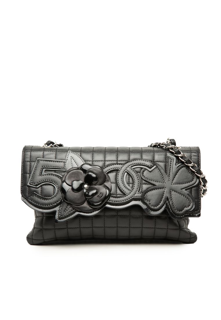 Chanel Pre-Loved Chanel Cc Chocolate Bar Lambskin No 5 Camellia Shoulder Bag