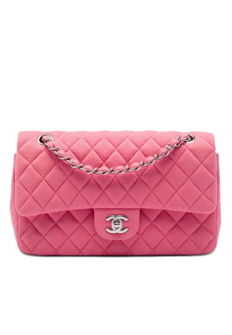 CHANEL Pre-Loved Chanel Medium Classic Jersey Double Flap
