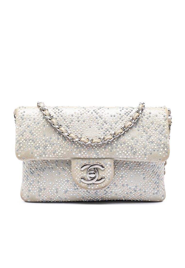 Chanel Pre-Loved Chanel Mini Suede Beaded Mineral Nights Flap