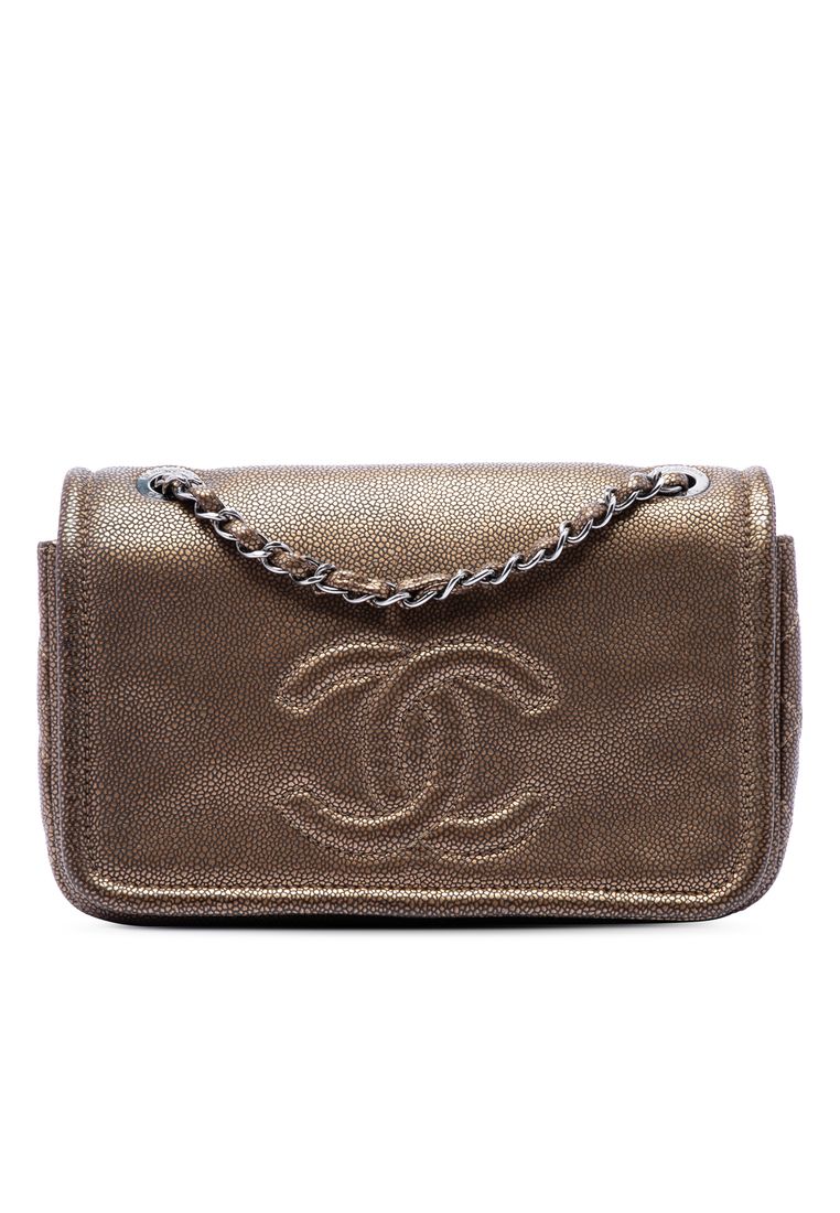 Chanel Pre-Loved Chanel Small Metallic Caviar Cc Timeless Flap