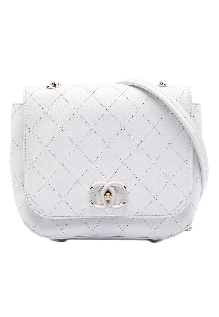 Chanel Pre-Loved Chanel Small Stitched Calfskin Covered Cc Flap