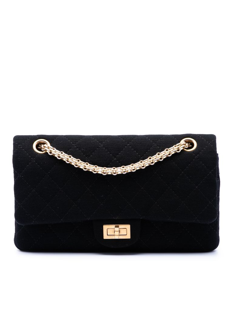 Chanel Pre-Loved Chanel Quilted Jersey Reissue 2.55 Double Flap 225
