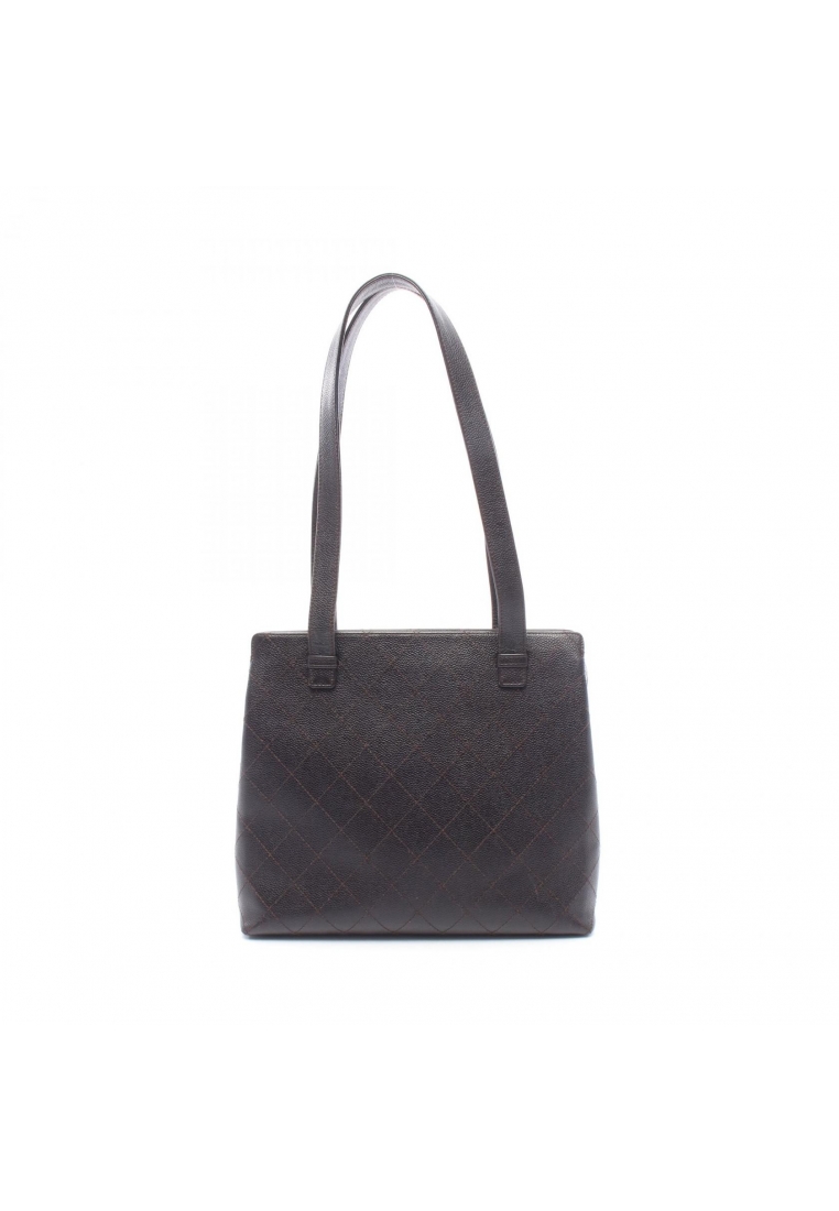 Chanel Pre-Loved Chanel matelasse Shoulder bag tote bag Caviar skin Dark brown gold hardware